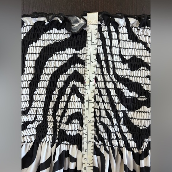 Funwear Factory Strapless Zebra Print Dress Bathing Suit Cover up Size Medium - Picture 6 of 8